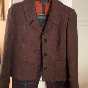 Ralph Lauren plaid pants with Lafayette blazer sat